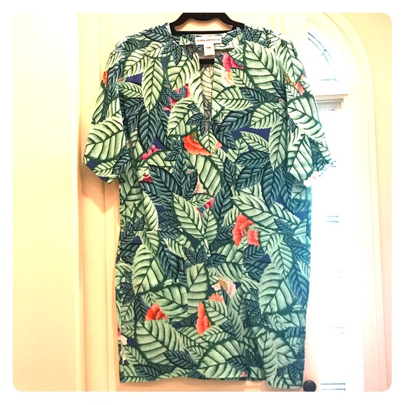 Mara Hoffman Dresses & Skirts - Mara Hoffman Leaf Print Linen Dress Size S